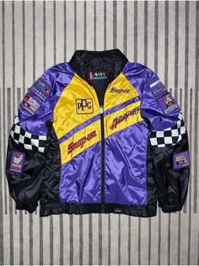 Vintage 90s Snap-On Motorsports Racing Windbreaker Jacket